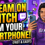 hispanic twitch streamer teaching someone how to stream on twitch from smartphone